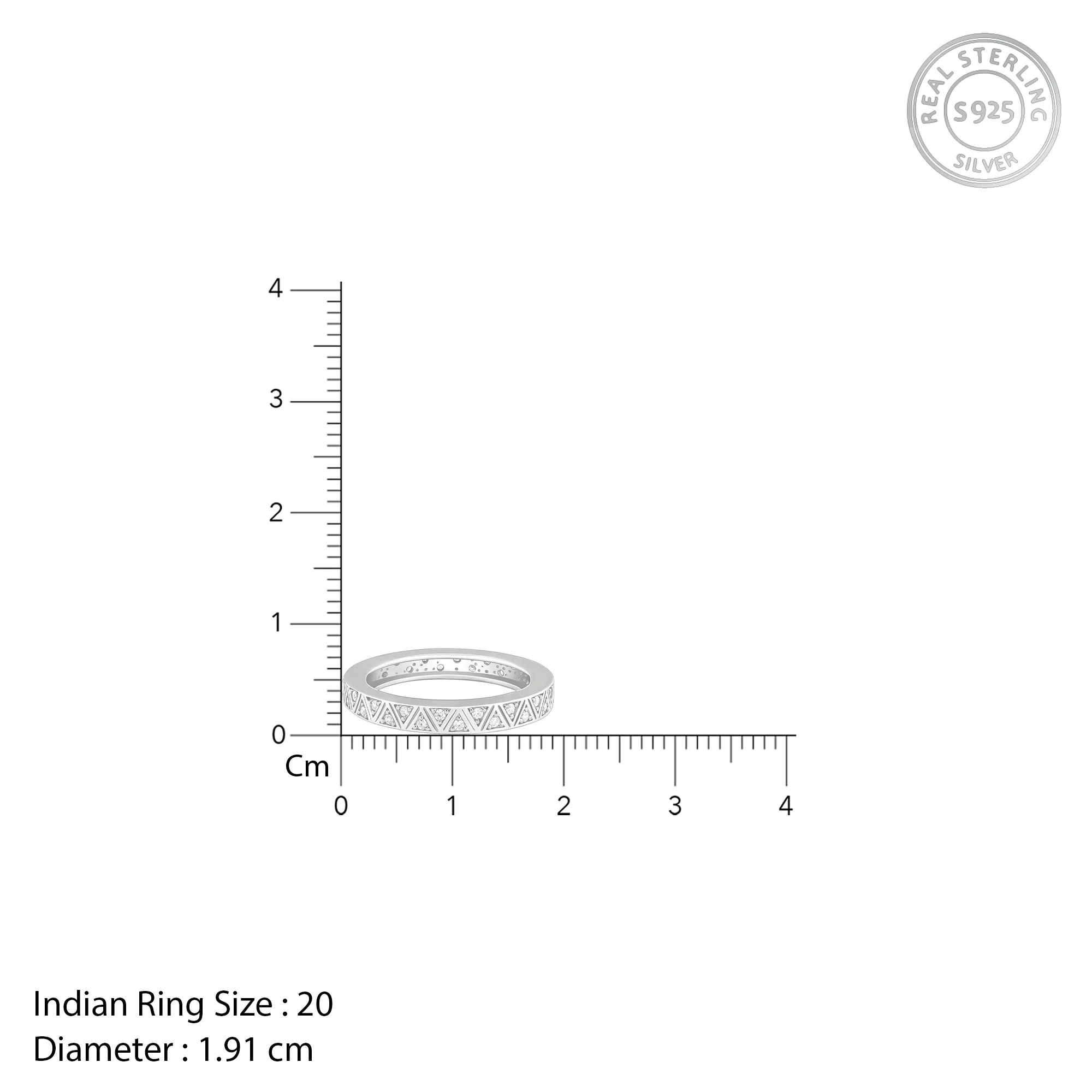Silver Geometric Triangle Ring For Him - Image 6