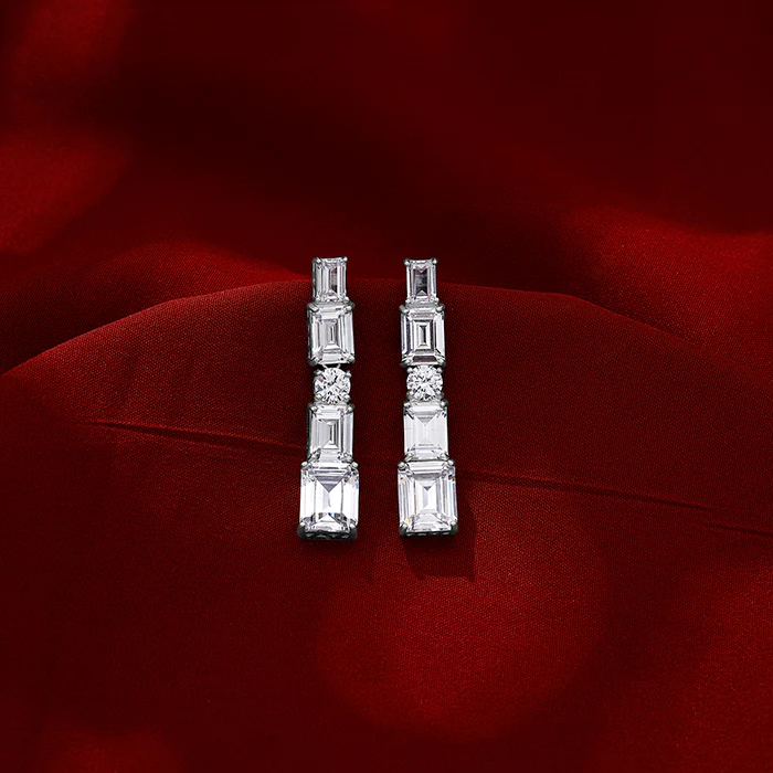 Silver Glam Earrings - Image 2