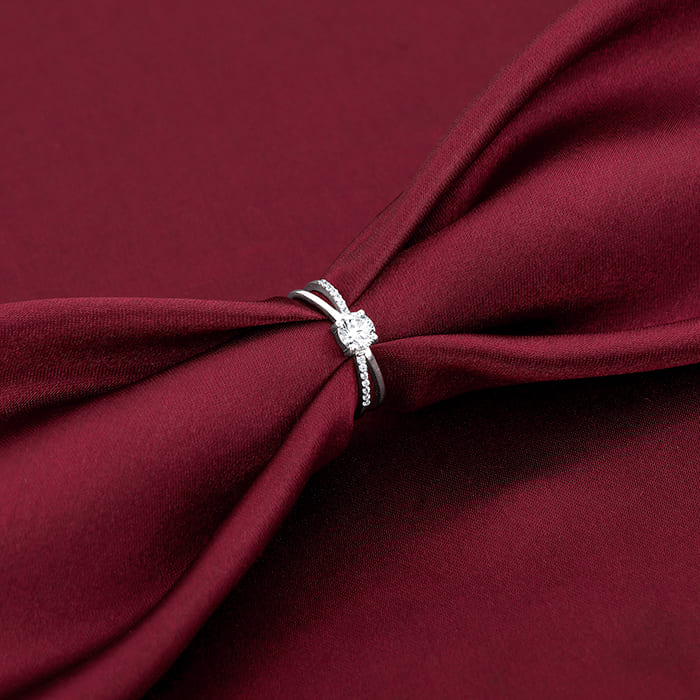 Silver Glittering Ring - Image 2