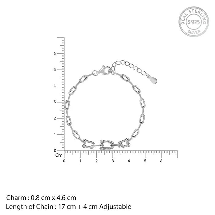 Silver Graduated Link Bracelet - Image 4