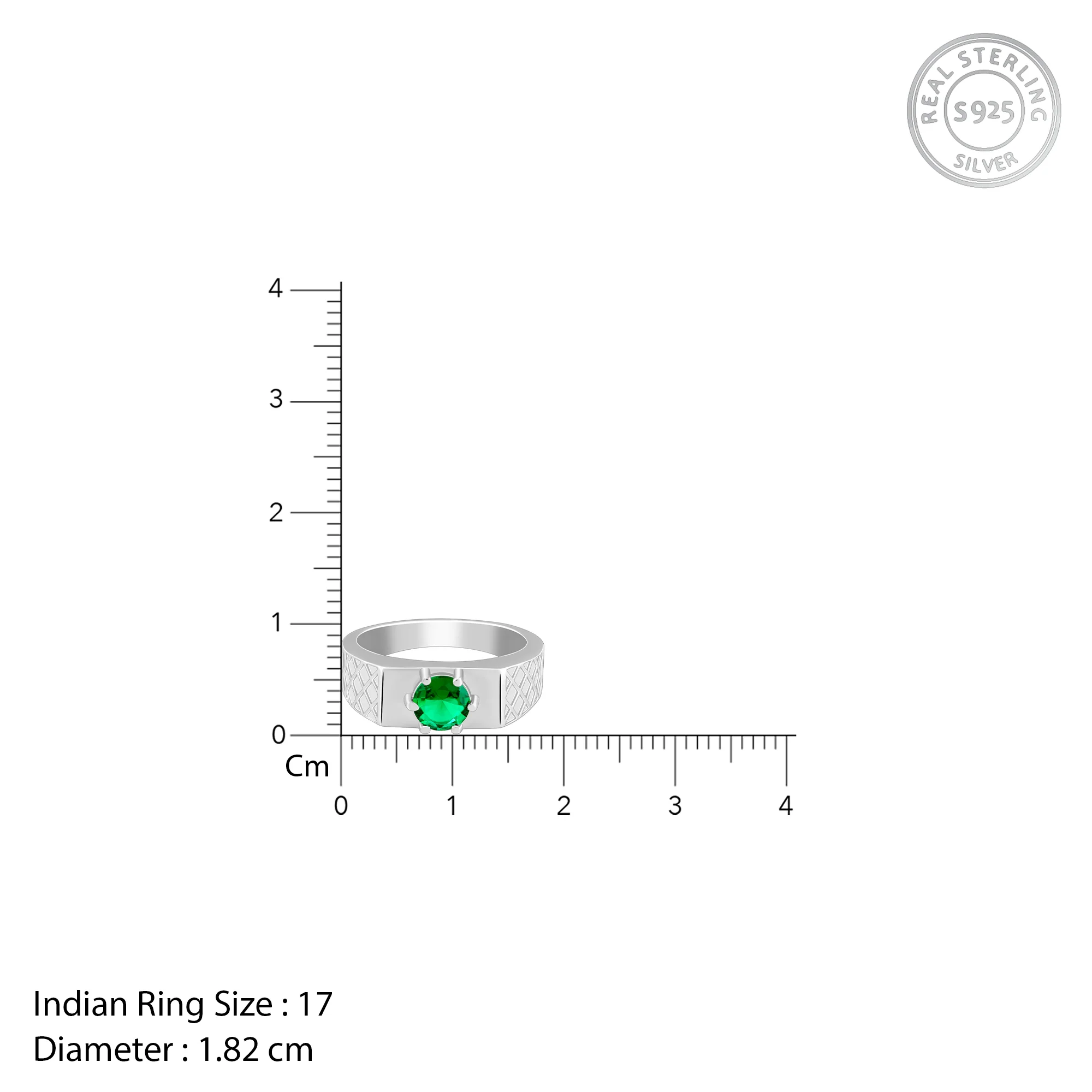 Silver Green Enigma Ring For Him - Image 5