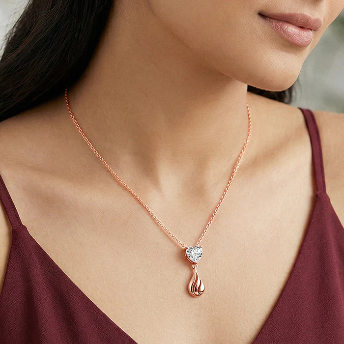 Rose Gold Unsaid Love Necklace - Image 3