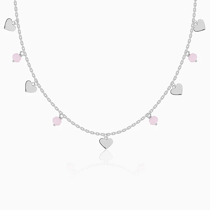 Silver Heart & Halo Necklace