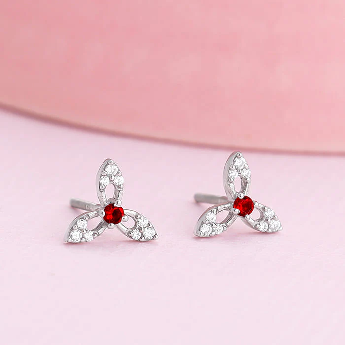 Silver Heart in Heart Earrings - Image 2