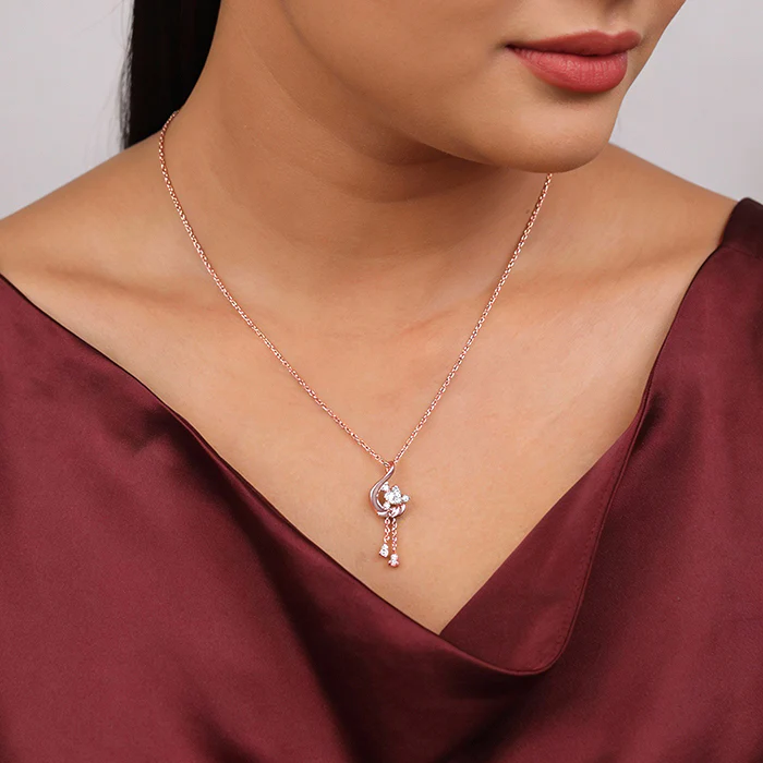 Rose Gold Carry Your Heart Pendant With Link Chain - Image 3