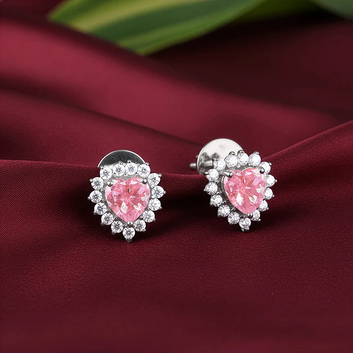 Silver Heart of Light Earrings - Image 2
