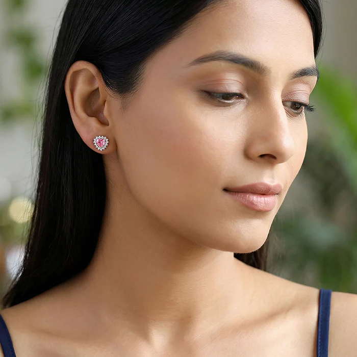 Silver Heart of Light Earrings - Image 3