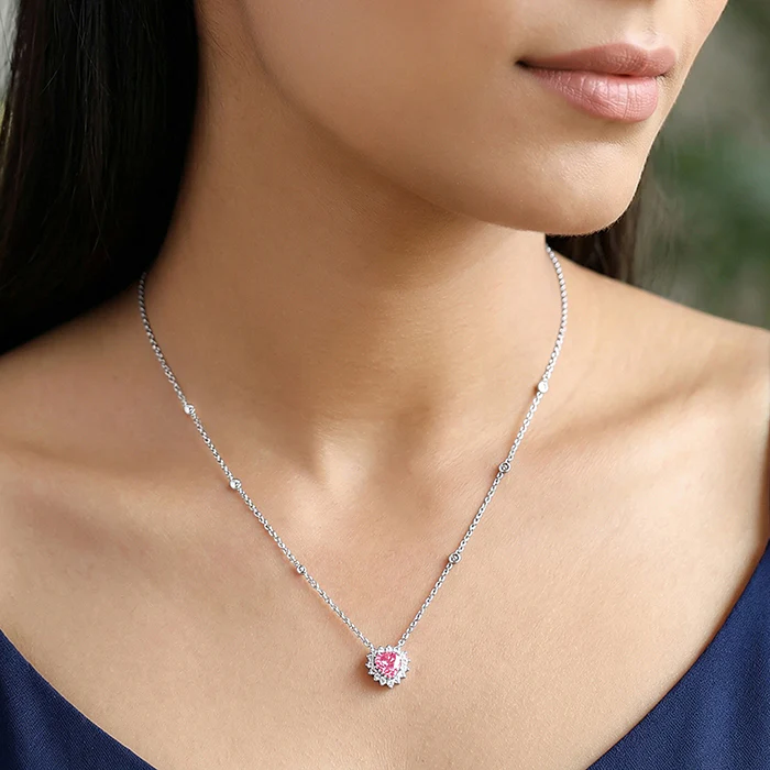 Silver Heart of Light Necklace - Image 3