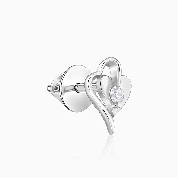 Silver Heart Studs - Image 4