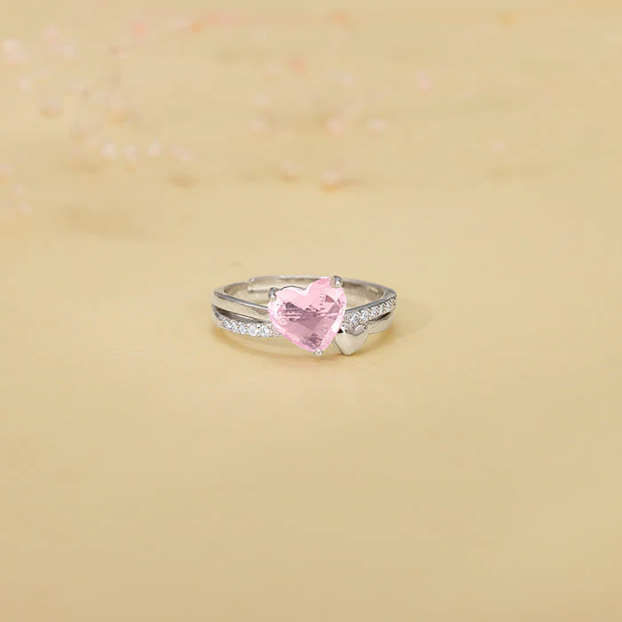 Silver Heart-to-Heart Ring - Image 2
