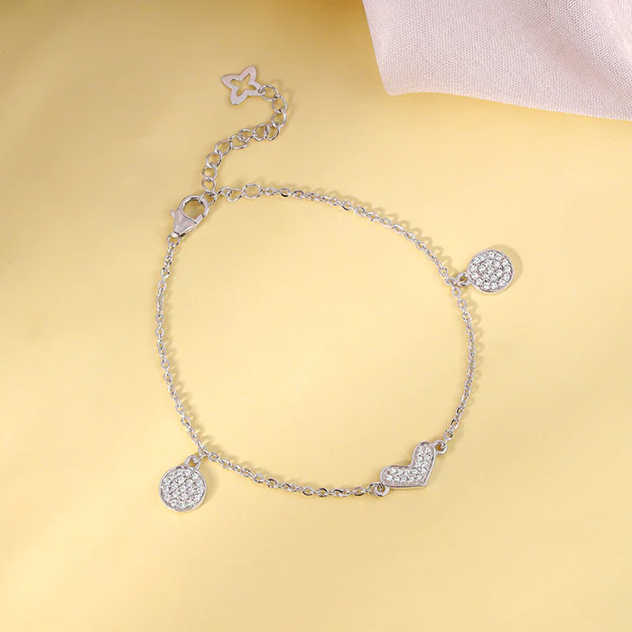Silver Heartfelt Love Bracelet - Image 2