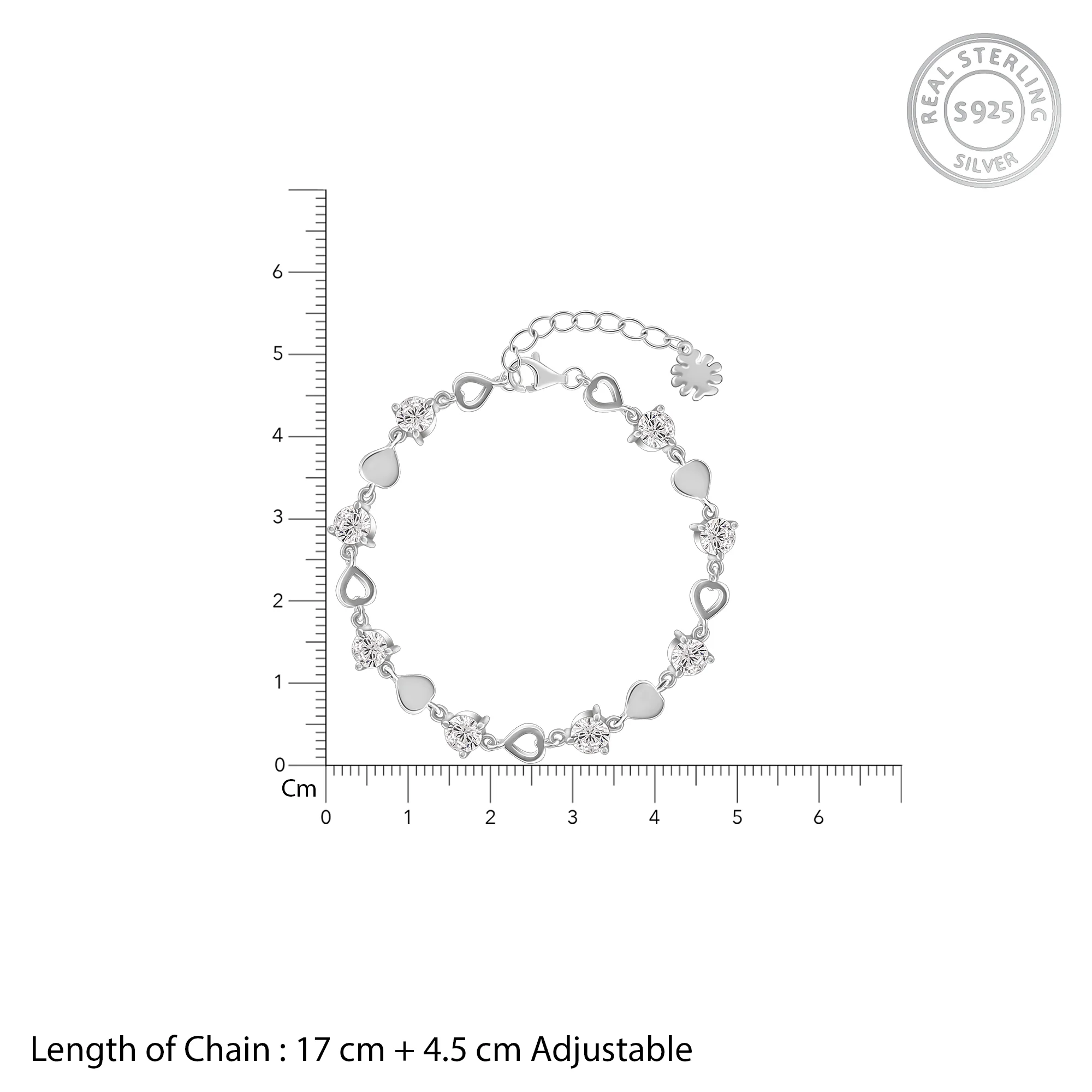 Anushka Sharma Silver Heartlock Bracelet - Image 4