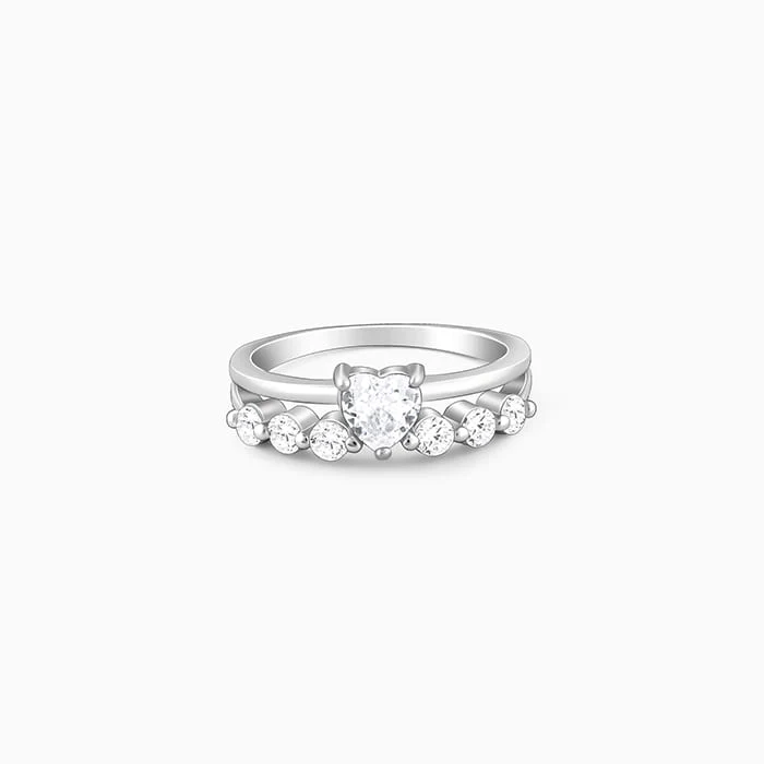 Silver Heart's Rhapsody Ring