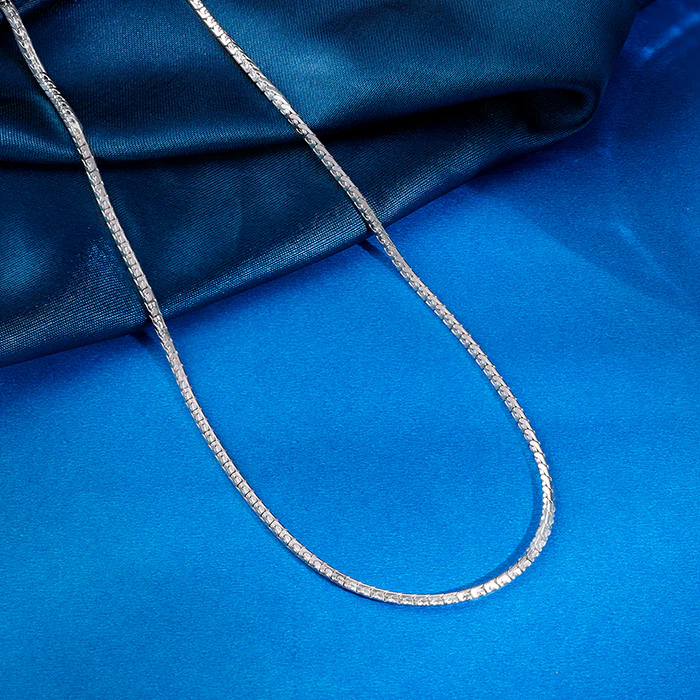 Silver Herringbone Box Chain - Image 2