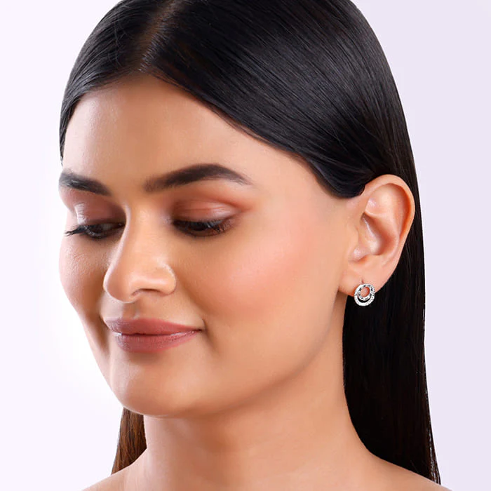 Silver High Spark Earrings - Image 3