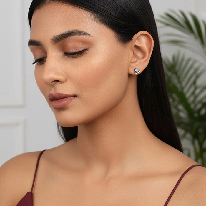 Silver Unending Love Studs - Image 3