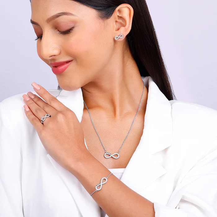 Silver Infinity Heart Set Of Four - Image 3