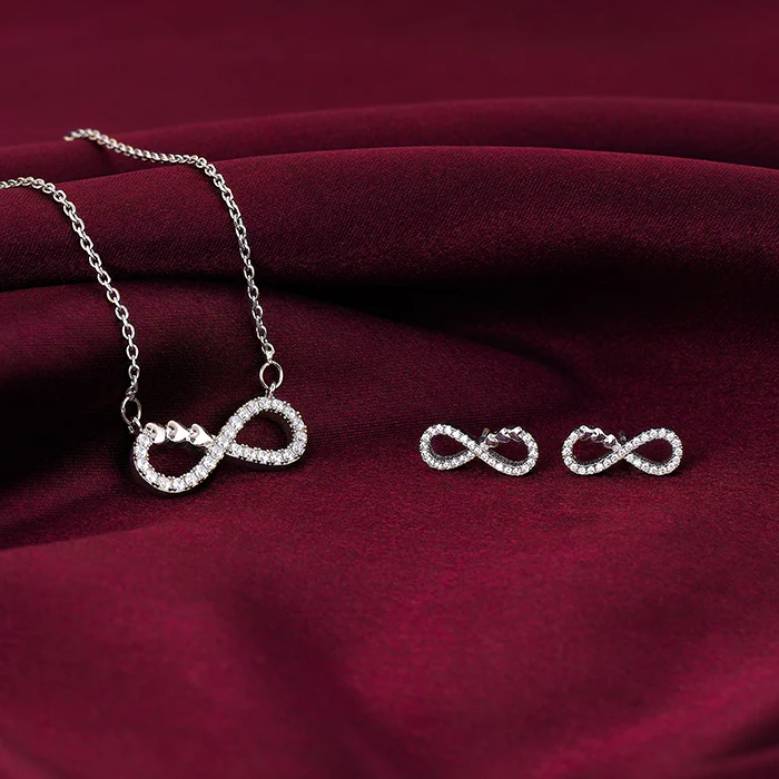 Silver Infinity Heart Set - Image 2