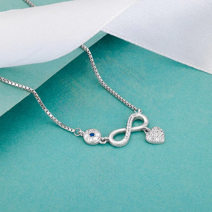 Silver Infinity Love Necklace - Image 2