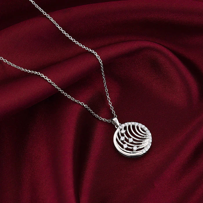 Silver Joyful Pendant With Link Chain - Image 2