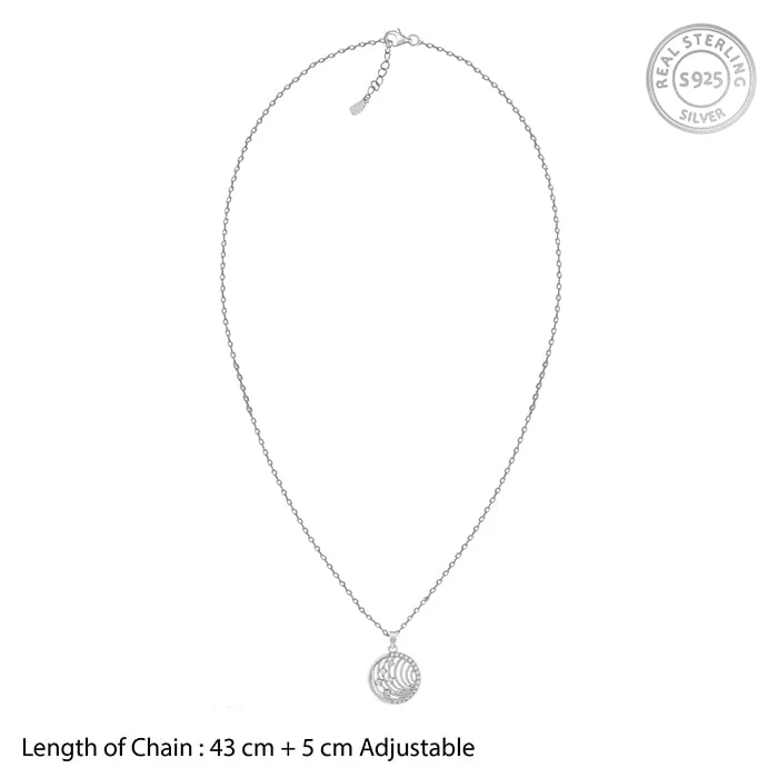 Silver Joyful Pendant With Link Chain - Image 5