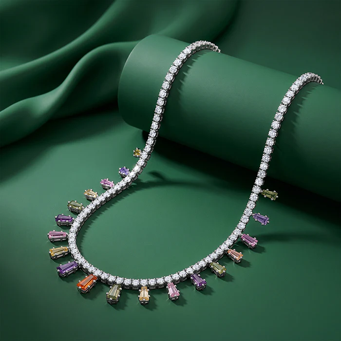 Silver Kaleidoscope Choker Necklace - Image 2