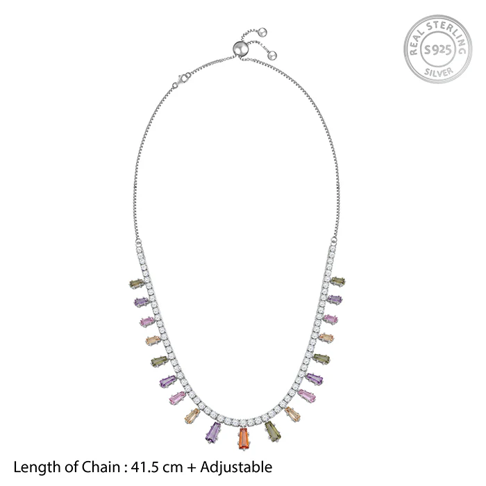 Silver Kaleidoscope Choker Necklace - Image 4
