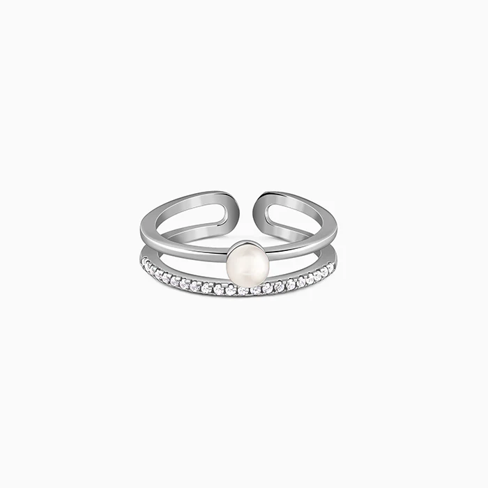 Silver Kate Pearl Ring