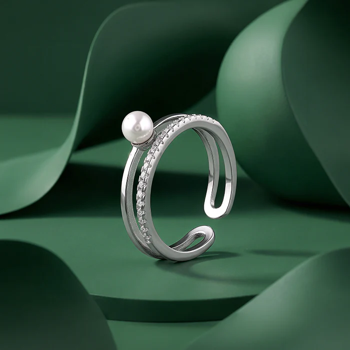 Silver Kate Pearl Ring - Image 2
