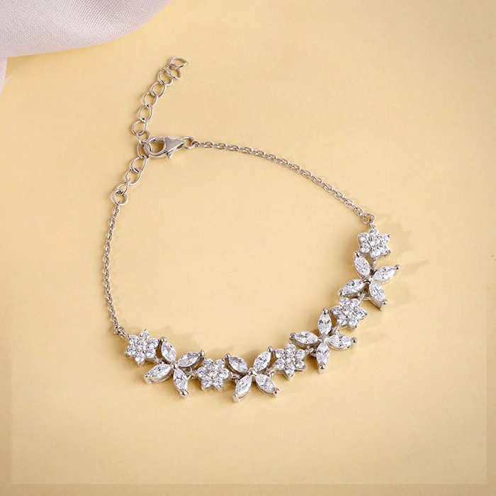 Silver Kind Floral Bracelet - Image 2