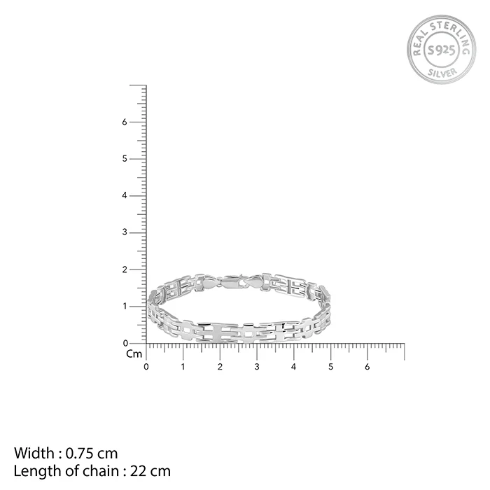 Silver Kingpin Bracelet For Him - Image 4