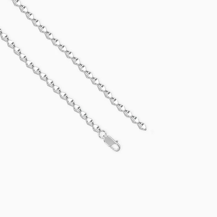 Silver Kite Beveled Chain For Him - Image 4