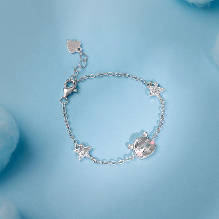 Silver Kitten Charm Kids Bracelet (0 - 2 Years) - Image 2