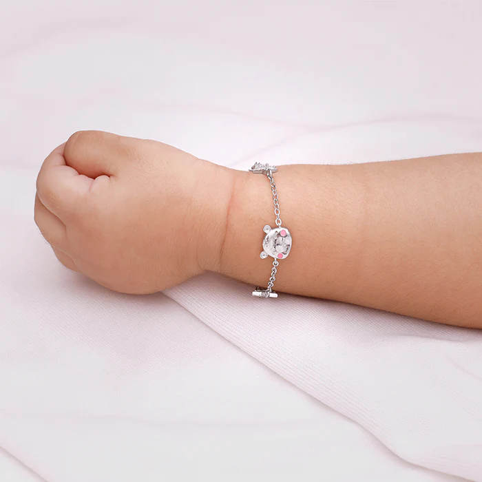 Silver Kitten Charm Kids Bracelet (0 - 2 Years) - Image 3