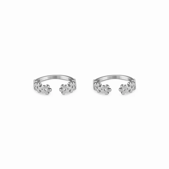 Silver Komala Toe Rings