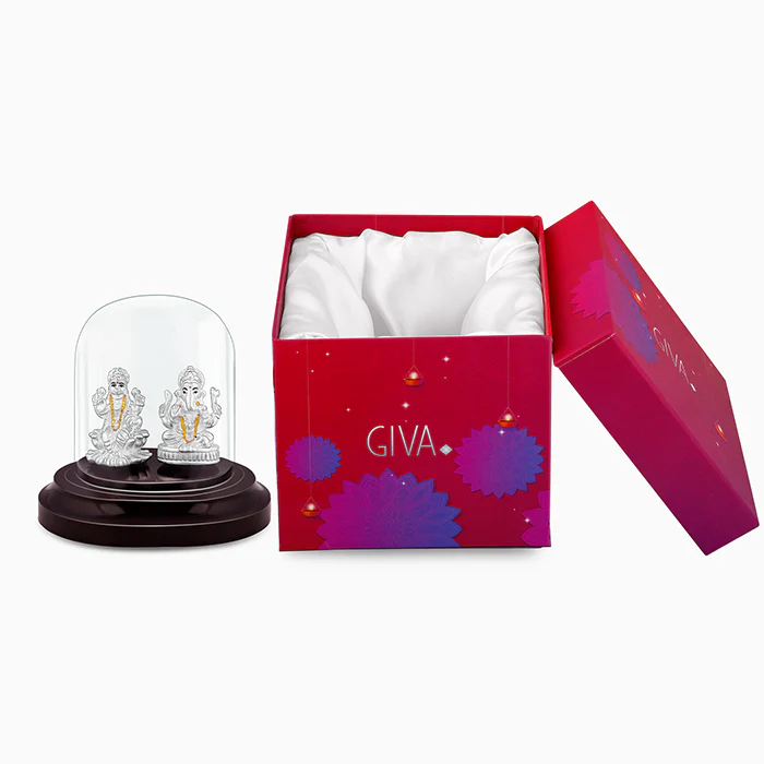 Silver Lakshmi and Ganesha Idol - Image 4