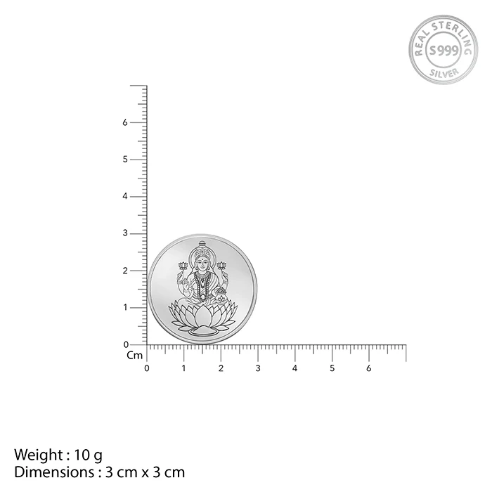 Silver Lakshmi Coin - (10g) - Image 4