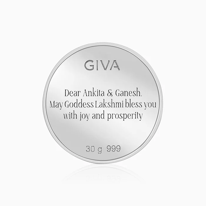 Silver Lakshmi Coin - (30g) - Image 3