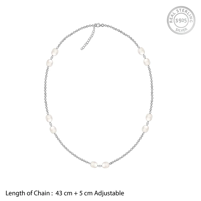 Silver Lana Pearl Necklace - Image 4