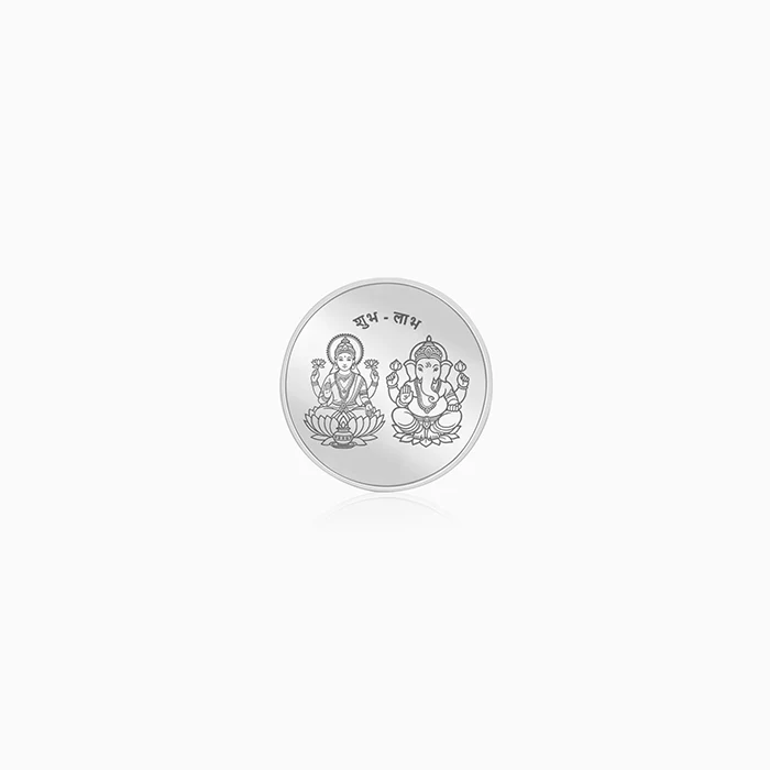 Silver Laxmi & Ganpati Coin - (10g) - Image 2
