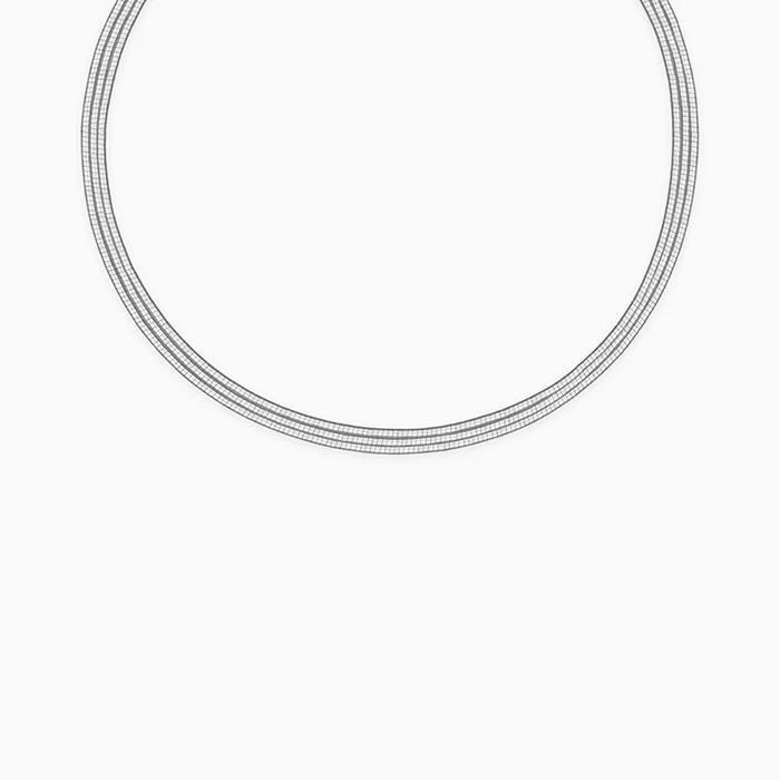 Silver Layered Hasli Necklace - Image 3