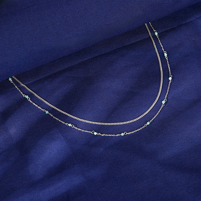 Silver Layered Shine Necklace - Image 2