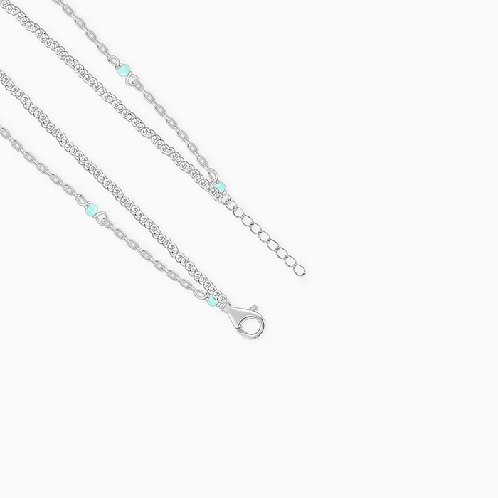Silver Layered Shine Necklace - Image 4