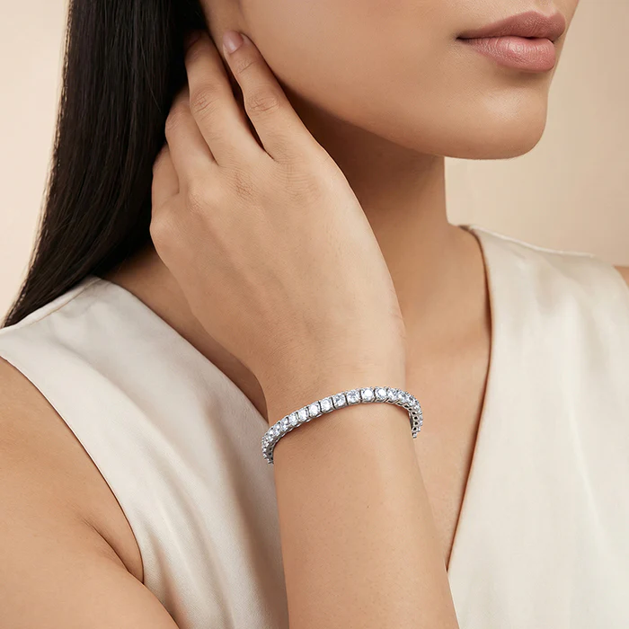 Silver Light Track Tennis Bracelet (Size 2.4) - Image 3