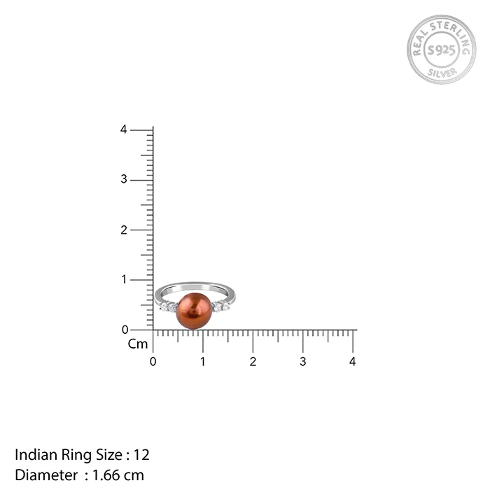 Silver Linda Pearl Ring (Size 12) - Image 4