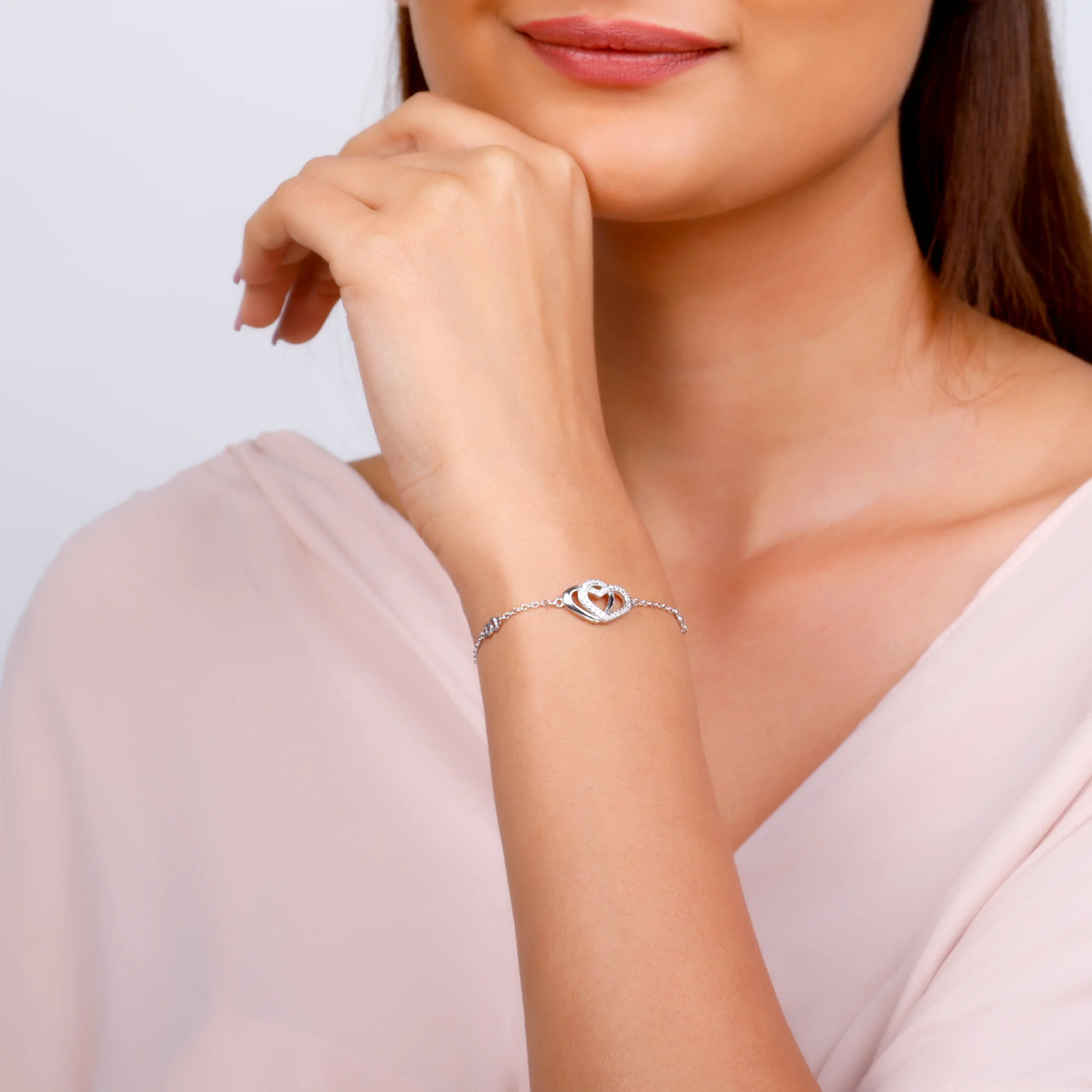 Silver Locked in Love Infinity Bracelet - Image 3