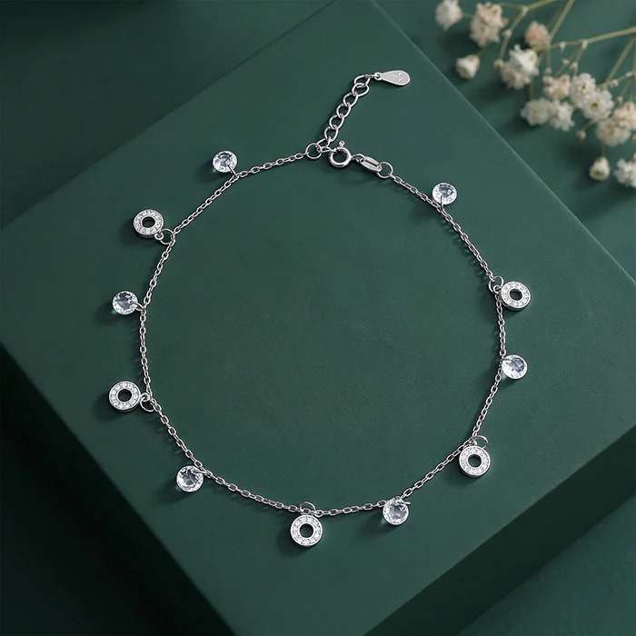 Silver Love and Light Anklet - Image 2