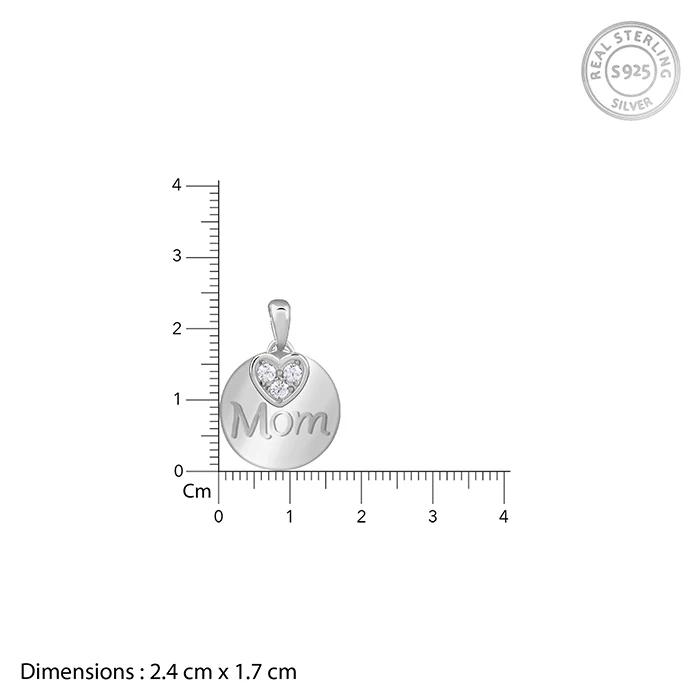 Silver Love for Mom Pendant With Link Chain - Image 5
