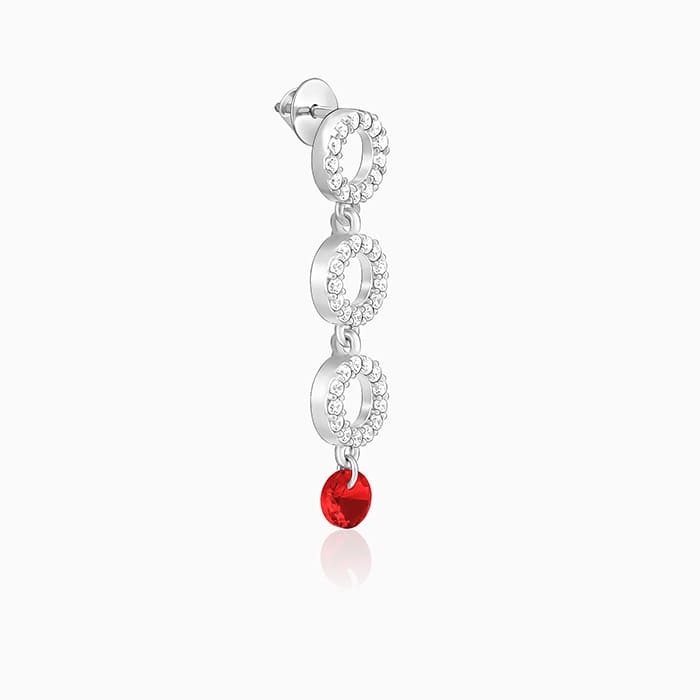 Silver Love in Circles Earrings - Image 4