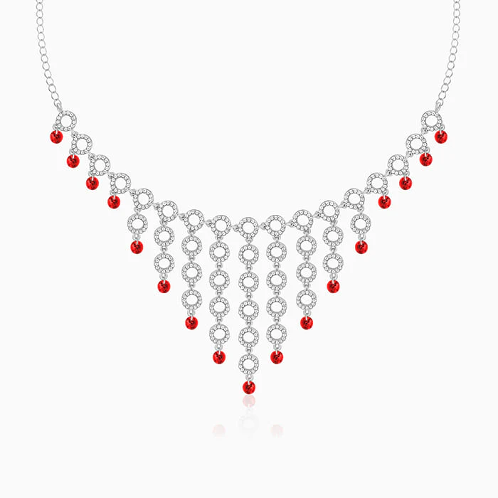 Silver Love in Circles Necklace